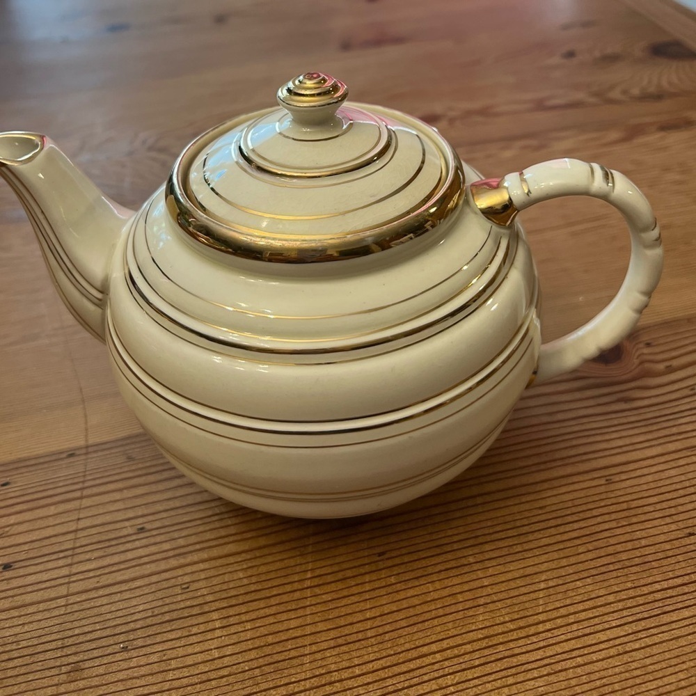 Vintage Porcelain Gold Dots Coffee/Tea Pot